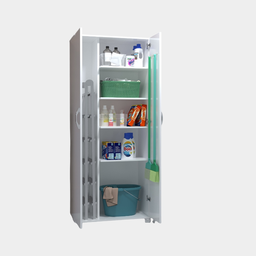 Armário Multiuso Alto 2 Portas Ajlstore - Branco | Ideal para Lavanderia e Despensa - 2