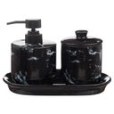 Ver imagem 1 de Kit Banheiro Lavabo Jogo Sabonete Líquido 3 Peças / Kb-869