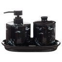 Ver imagem 1 de Kit Banheiro Lavabo Jogo Sabonete Líquido 3 Peças / Kb-869