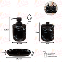 Ver imagem 3 de Kit Banheiro Lavabo Jogo Sabonete Líquido 3 Peças / Kb-869