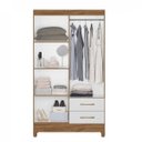 Ver imagem 3 de Guarda-Roupa Solteiro 4 Portas 2 Gavetas e Pés Chile