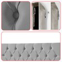 Ver imagem 7 de Cabeceira Painel Estofada Paris Suede Cinza Casal 1,40m para Cama Box