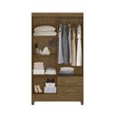 Ver imagem 3 de Guarda-Roupa Solteiro 4 Portas 2 Gavetas e Pés Chile