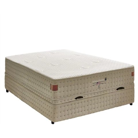 Cama Box Viúva Baú Molas Ensacadas White Horse Carolina Mattress 120x203