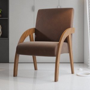 Poltrona Decorativa Veludo Duda Espresso Móveis