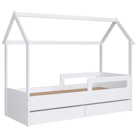 Cama Infantil Casinha com 2 Gavetas Infix C06 Branco - Mpozenato