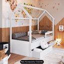 Ver imagem 2 de Cama Infantil Casinha com 2 Gavetas Infix C06 Branco - Mpozenato
