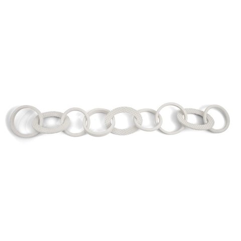 Escultura Corrente em Poliresina Off White 76cm - Mart 17831