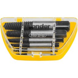 Jogo Extrator de Parafuso Quebrado com 6 Peças Vonder - 6