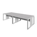 Ver imagem 3 de Plataforma de Trabalho para 4 Pessoas 300cm 120cm MDF-MDP Cinza F5 Office
