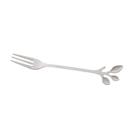 Conjunto de 4 Garfos para Aperitivo Wolff Leaves Prata de Aço Inox - 1
