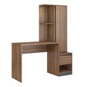 Ver imagem 4 de Mesa Escrivaninha Home Office com Armario Quarto Sala Escritorio Estante Livros Morada Cor Nature