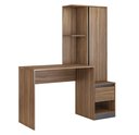 Ver imagem 4 de Mesa Escrivaninha Home Office com Armario Quarto Sala Escritorio Estante Livros Morada Cor Nature
