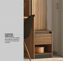 Ver imagem 7 de Mesa Escrivaninha Home Office com Armario Quarto Sala Escritorio Estante Livros Morada Cor Nature