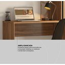 Ver mais imagens de Mesa Escrivaninha Home Office com Armario Quarto Sala Escritorio Estante Livros Morada Cor Nature