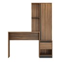 Ver imagem 3 de Mesa Escrivaninha Home Office com Armario Quarto Sala Escritorio Estante Livros Morada Cor Nature