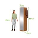 Ver mais imagens de Sapateira Giratória com Espelho Esthela Amêndoa Clean Lopas