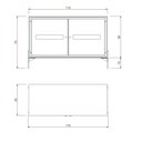 Ver imagem 3 de Balcão Buffet Paraty 113 Cm 2 Pts Laca com Portas em Palhinha Preto
