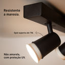 Ver imagem 6 de Kit 2 Trilho Eletrificado 3 Spot Led Mr16 Gu10 Direcionável Cor:preto