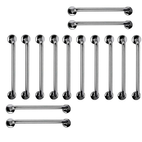 Barra Apoio 60cm Aço Inox Kit 14 Unidades Idoso Gestante Criança Acessibilidade Deficiente Segurança