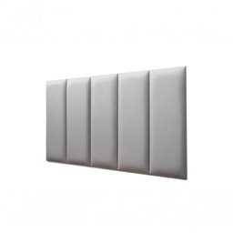 Placas Cabeceira Solteiro 100cm X 60cm 5 Placas Cinza - 1