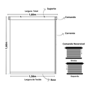 Ver imagem 4 de Persiana Rolo Double Vision Zebra 1,60a X 1,60l Cinza Claro