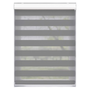Persiana Rolo Double Vision Zebra 1,60a X 1,60l Cinza Claro