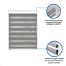 Persiana Rolo Double Vision Zebra 1,60a X 1,60l Cinza Claro - 5