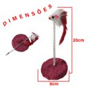 Ver imagem 6 de Arranhador Gato Pet Ratinho Mola Guizo Animal de Estimaçao Felino Brinquedo Interativo Pelucia Macio