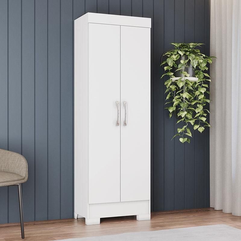 Armário Multiuso 02 Portas 03 Prateleiras B387 Branco - Henn