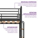 Ver imagem 4 de Beliche em Ferro Aço Carbono Tubular Teko Casatema MadeiraOriginals Preto/Fosco/Álamo