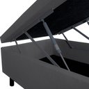 Ver imagem 5 de Cama para Box com Baú Blindada Corino Linho Cinza 79x198 BeG