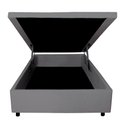 Ver imagem 3 de Cama para Box com Baú Blindada Corino Linho Cinza 79x198 BeG