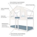 Ver imagem 4 de Beliche Infantil Montessori Casinha Dos Sonhos Madeira Maciça Branco Megamobilia
