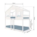 Ver imagem 3 de Beliche Infantil Montessori Casinha Dos Sonhos Madeira Maciça Branco Megamobilia