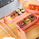 Ver imagem 2 de Marmita Fitness Lunch Box 900ml 3 Divisórias Pote Mantimento Bento 3 em 1 Lorben