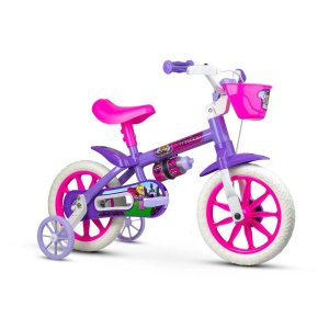 Bicicleta Aro 12 Infantil Fem. Nathor Violet Lilas C/cesta