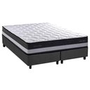 Ver imagem 1 de Cama Box King: Colchão Molas Bonnel Herval Maxspring Minsque C1625 + Base Crc Suede Gray (