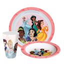 Ver imagem 1 de Kit Refeição Infantil Princesas Disney 3 Peças Pratos e Copo