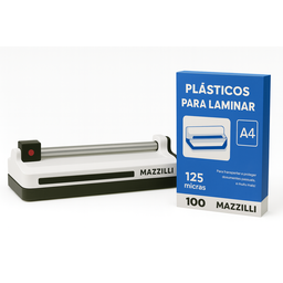Kit Plastificadora 3x1 A4 + 100 Plástico Plastificação Kp08 110v - 1