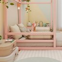 Ver imagem 7 de Cama Montessoriana Solteiro Meia Casinha Rosa/Limonada