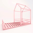 Ver imagem 2 de Cama Montessoriana Solteiro Meia Casinha Rosa/Limonada