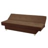 Sofá Cama Reclinável 3 Lugares Xangai Veludo Marrom Café - Meu Estofado Sofá Cama Reclinável 3 Lugar - 3