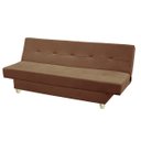 Ver imagem 1 de Sofá Cama Reclinável 3 Lugares Xangai Veludo Marrom Café - Meu Estofado Sofá Cama Reclinável 3 Lugar