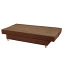 Ver imagem 4 de Sofá Cama Reclinável 3 Lugares Xangai Veludo Marrom Café - Meu Estofado Sofá Cama Reclinável 3 Lugar