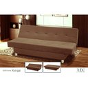 Ver imagem 2 de Sofá Cama Reclinável 3 Lugares Xangai Veludo Marrom Café - Meu Estofado Sofá Cama Reclinável 3 Lugar