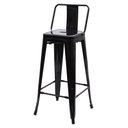 Ver imagem 4 de Kit 3 Banquetas Altas C/encosto Tolix Iron Preto Preto