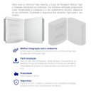 Ver mais imagens de Quadro Distribuição Embutir Disjuntor 12/16 Barramento Neutro/terra Branco Porta Transparente