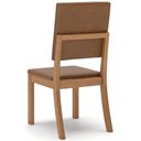 Ver imagem 1 de Cadeira Jantar Estofada Pé Madeira Kit 6 Maelis Sintético Caramelo H02 - Mpozenato