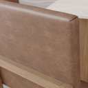 Ver imagem 7 de Cadeira Jantar Estofada Pé Madeira Kit 6 Maelis Sintético Caramelo H02 - Mpozenato